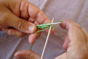 First knit stitch